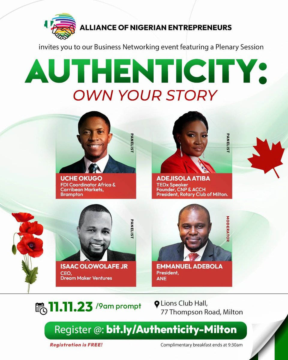 Reminiscing about #ANEConnect23 – a remarkable day where the Nigerian community in Southern Ontario came together. Isaac Olowolafe and the leadership team hosted an inspiring event fostering connections, celebrating diversity, and owning our unique stories.
<a href="/tweetinguche/">Uche George Okugo</a>