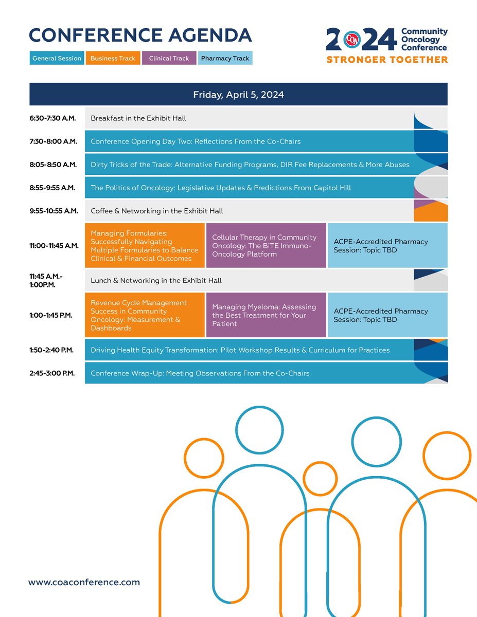 On April 4-5, school is in session: expert clinicians, pharmacists, administrators, and policy advocates will be sharing their knowledge with #COA2024 attendees. Make sure you're registered!

coaconference.com/agenda/