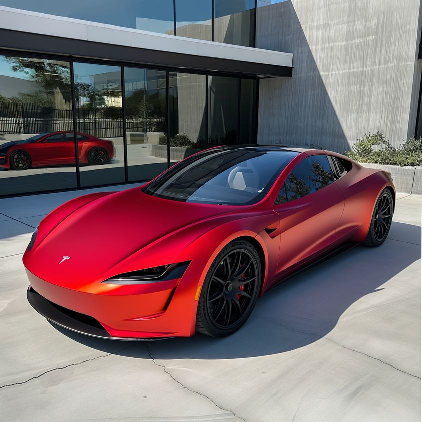 TeslaSynopsis's tweet photo. Ultra red Tesla Roadster, likey? https://t.co/HNEmq2xb2q