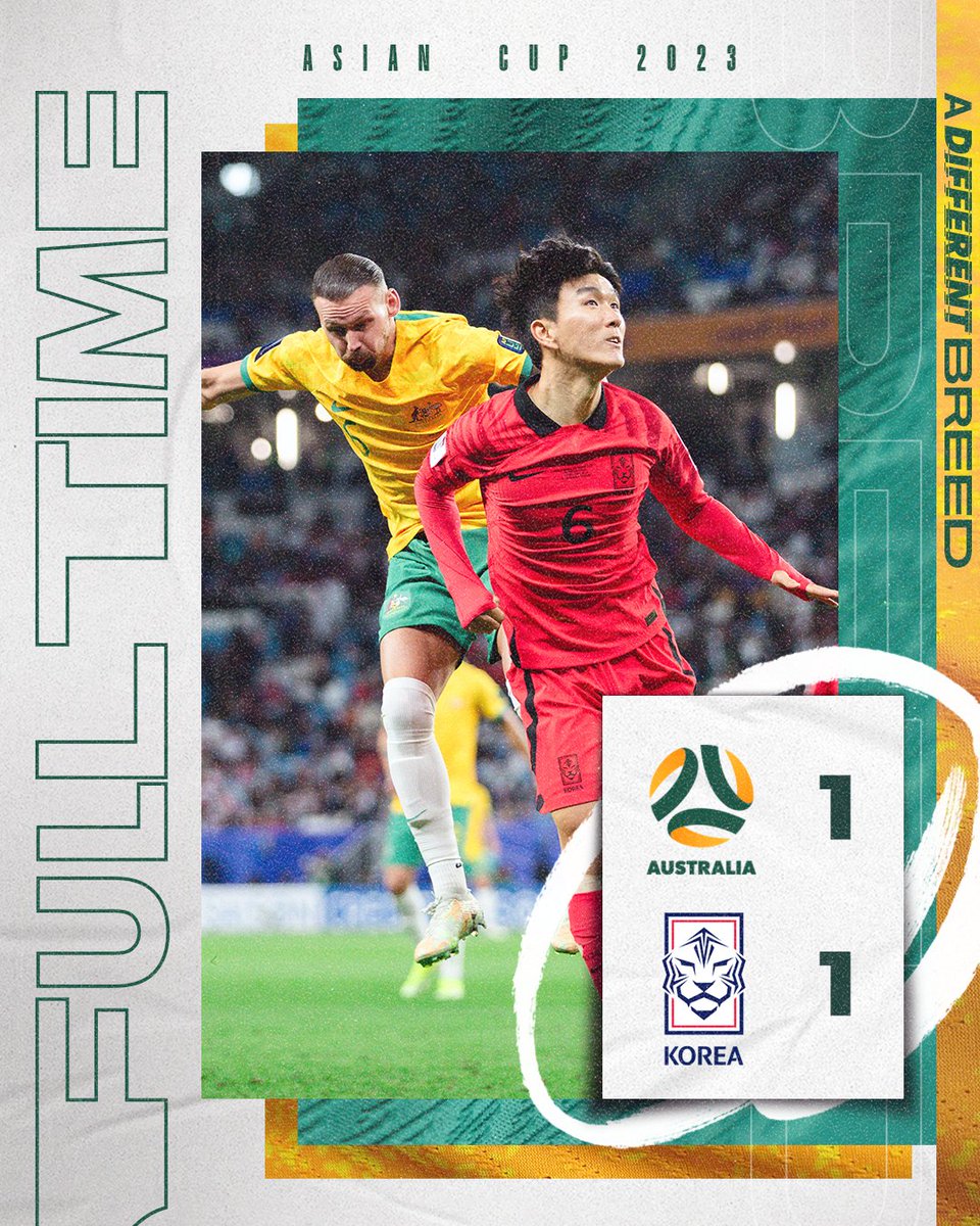 To extra-time we go. #AUSvKOR #Socceroos #AsianCup2023 #DifferentBreed