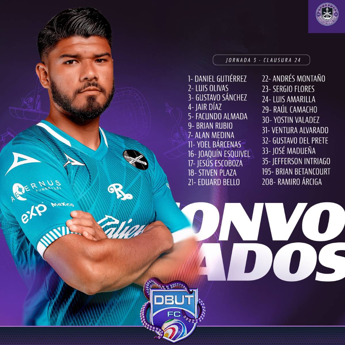 DbutFC's tweet photo. ¡Está en la lista! 🤩🤩

Nuestro ex debutante, Yostin Valadez, ha sido convocado por el Mazatlán para el partido ante Puebla de esta noche.

#DBUTFC https://t.co/rBmWhEl4WY