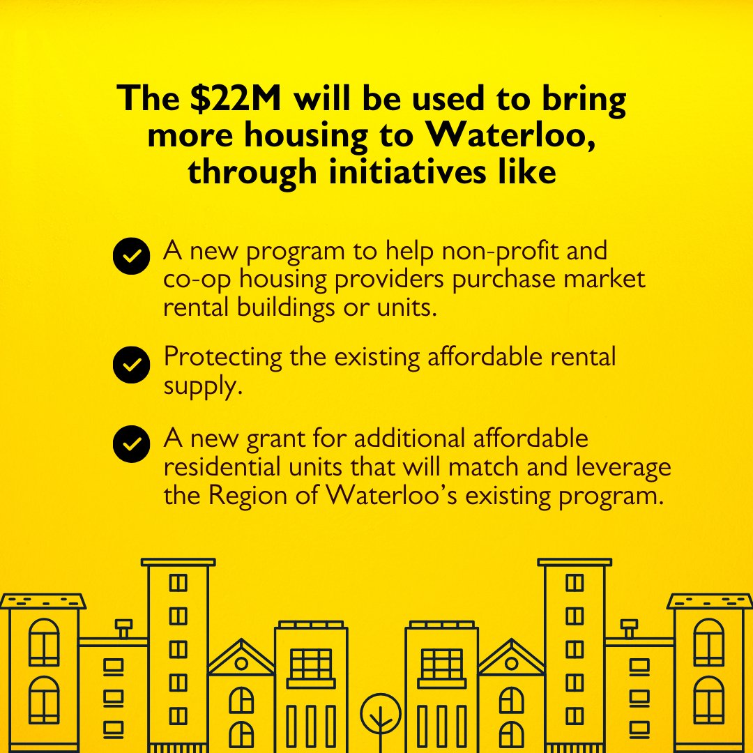 City of Waterloo (@citywaterloo) on Twitter photo Big news! The Government of Canada is providing the City of Waterloo with $22 million through the Housing Accelerator Fund! đ
Read the full news release here: bit.ly/49hxhhh
<a href="/CanadianPM/">Prime Minister of Canada</a> <a href="/DorothyMcCabe/">Dorothy McCabe (she/her)</a> Big news! The Government of Canada is providing the City of Waterloo with $22 million through the Housing Accelerator Fund! đ
Read the full news release here: bit.ly/49hxhhh
<a href="/CanadianPM/">Prime Minister of Canada</a> <a href="/DorothyMcCabe/">Dorothy McCabe (she/her)</a>