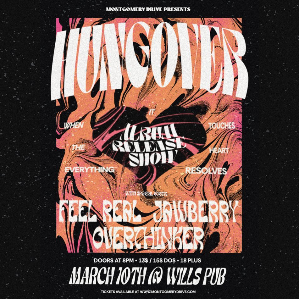 hungoverband's tweet photo. Big gig in the sky with @OverthinkerFL @jawberrymusic and Feel Real to celebrate the release of “WITHER” on 3.10.24 at @willspub hosted by @MontgomeryDrive 

Our last show at Will’s sold out. Don’t sleep on scooping these tickies, folks:

https://t.co/8tM3q9VmZw https://t.co/a7SwXlRzLV