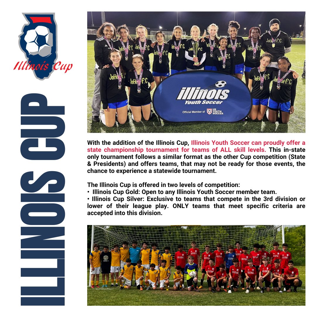 🚨Spring Cups Deadline TODAY🚨 Registration for the Spring State Cup, Presidents Cup and Illinois Cup are due by 3pm TODAY. illinoisyouthsoccer.org/2024/01/08/spr… . #ilyouthsoccer #ilstatecup #ilprezcup #ilcup