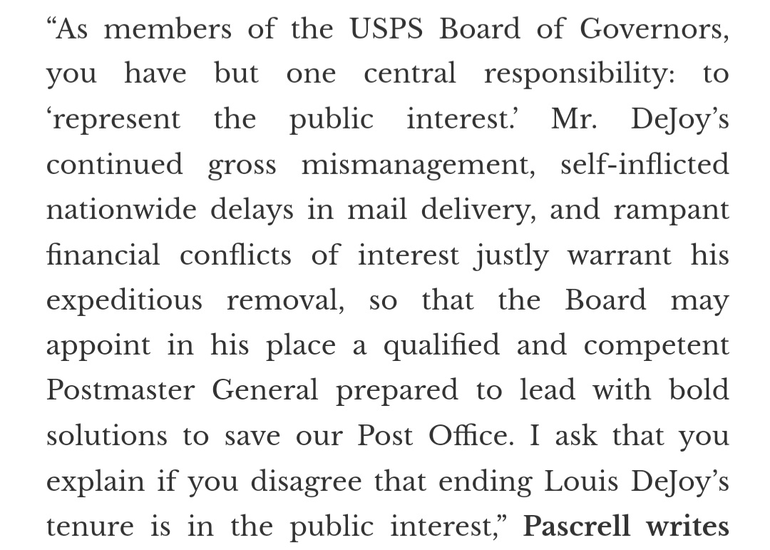 Ignatiuscriley's tweet photo. @MollyJongFast The board of generals has sole authority on who can fire DeJoy, and the public deserves to know WHY they haven't done it! https://t.co/3PESjIGTNu