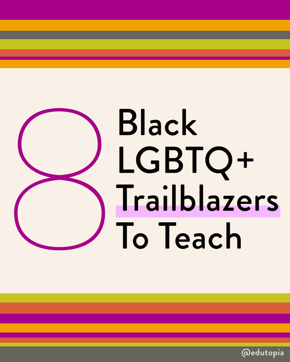 2 years ago, @HoaPNguyen_ & I created a carousel of queer Black pioneers to teach, for @edutopia. One of my favorites, re-sharing it in honor of #BlackHistoryMonth From Marsha P. Johnson to Chanda Prescod-Weinstein (@IBJIYONGI). Link to the full list: bit.ly/3ukVzrL