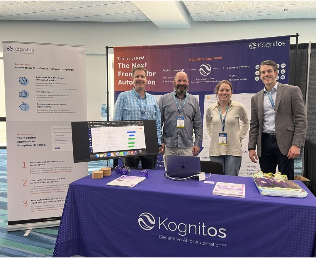 kognitos_inc's tweet photo. We had a great few days at #OPEXWeek 2024! This event offered insights and discussions on how companies are revolutionizing their business processes.

Our team enjoyed demonstrating our uniqueness in delivering English as code using #Kognitos #GenerativeAI for automation! https://t.co/MgMxdAE7BR