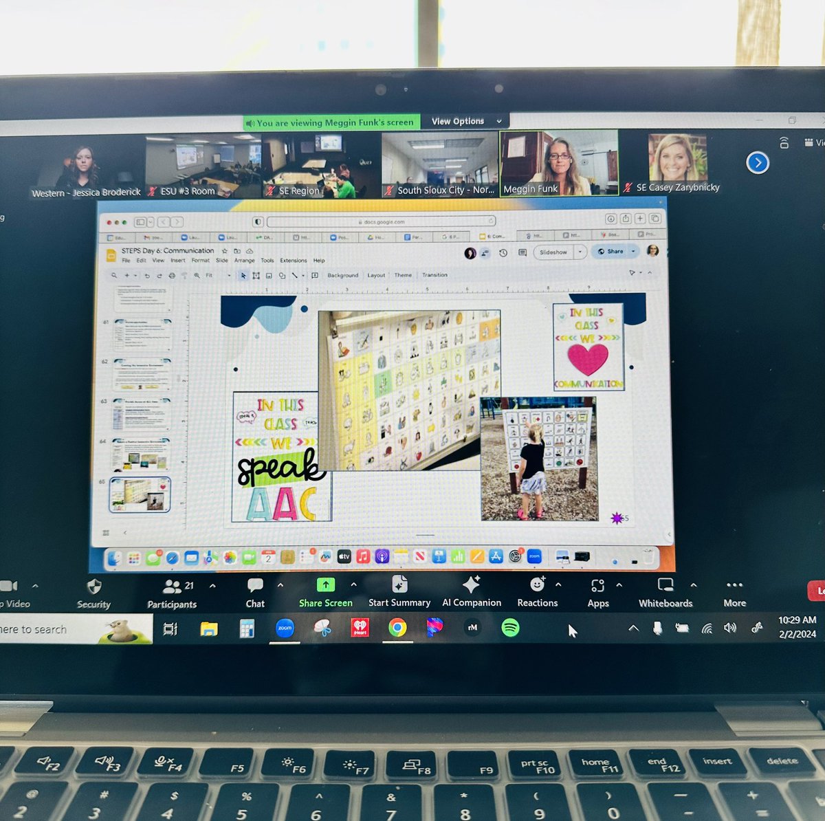 Talking about one of my favorite things #functionalcommunication with one of my favorite people <a href="/FunkMeggin/">Meggin Funk</a> for <a href="/ne_asd/">NE ASD Network</a> STEPS training #speakaac