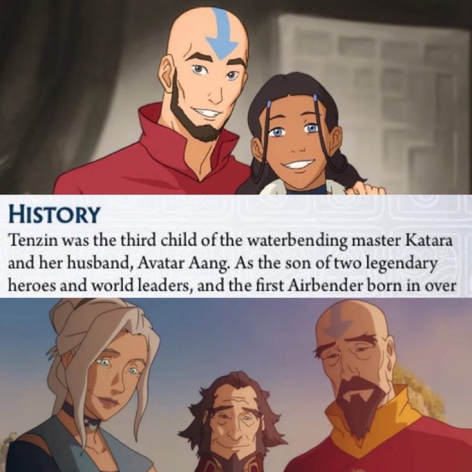 kataangthinker's tweet photo. π contrary to popular fandom belief, katara was never referred to as aangβs wife in the entirety of legend of korra. but we got the confirmation that aang is her husband in avatar legends. https://t.co/ioQTjWYhnh