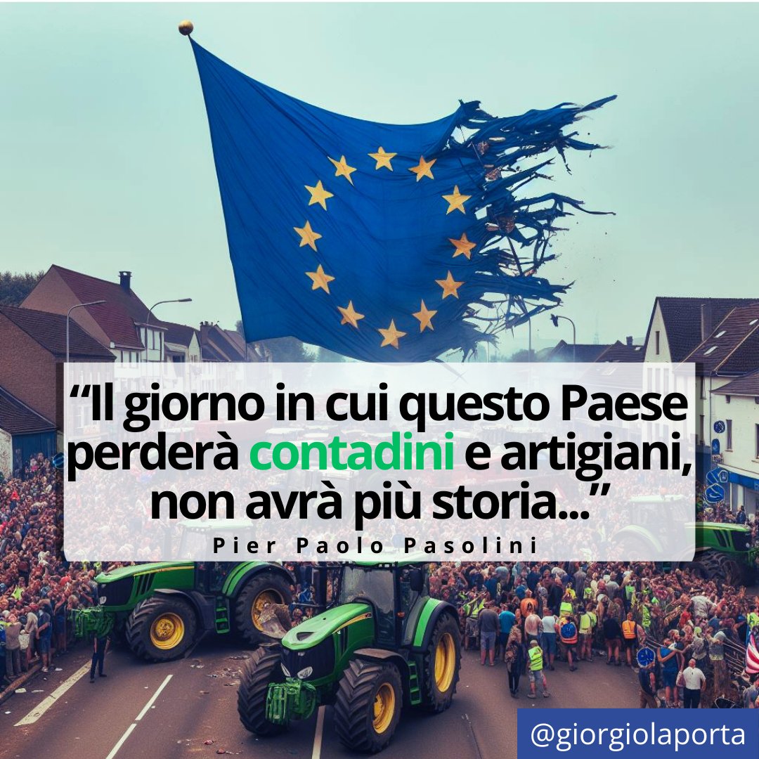 I trattori non sono arrivati a #Bruxelles da tutta Europa per colpa del #GovernoMeloni, ma a causa delle politiche agricole scellerate volute dal centro-sinistra di Ursula Von Der Leyen.
La #destra ha il dovere di invertire la rotta e dare risposte a queste categorie. 🇮🇹
