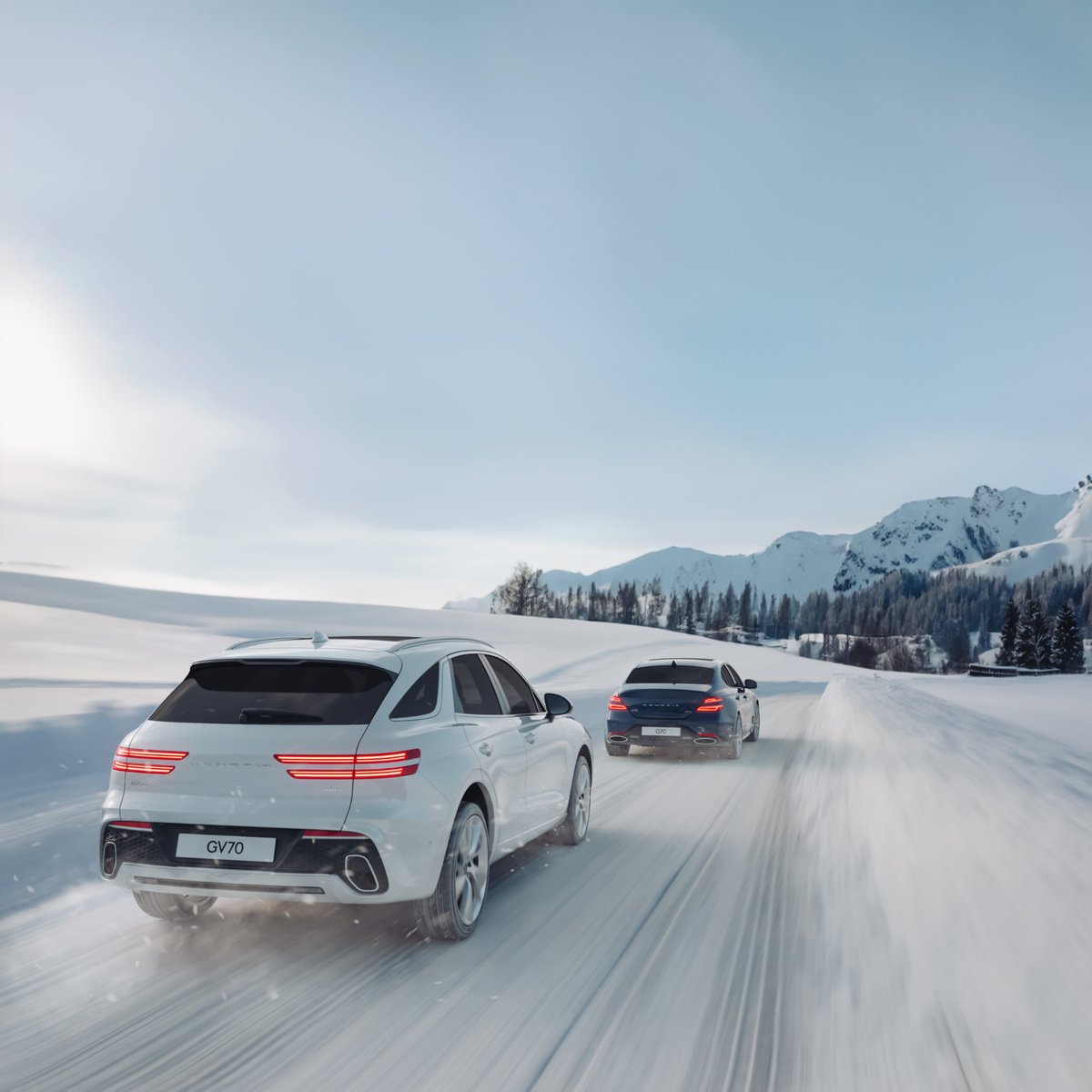 Un duo énergique qui n'a pas peur de la neige. Les G70 et GV70. C'est ça, la différence Genesis. 

#GenesisCanada #Genesis #GV70 #G70