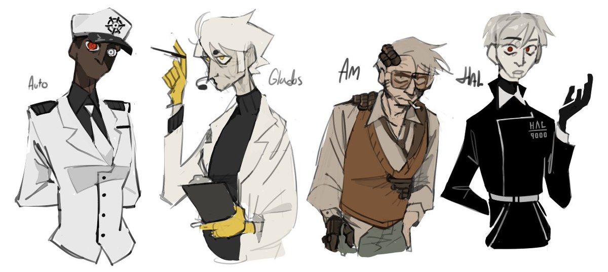 Ekrixart's tweet photo. humanoid AIs https://t.co/pcF7lRM59P