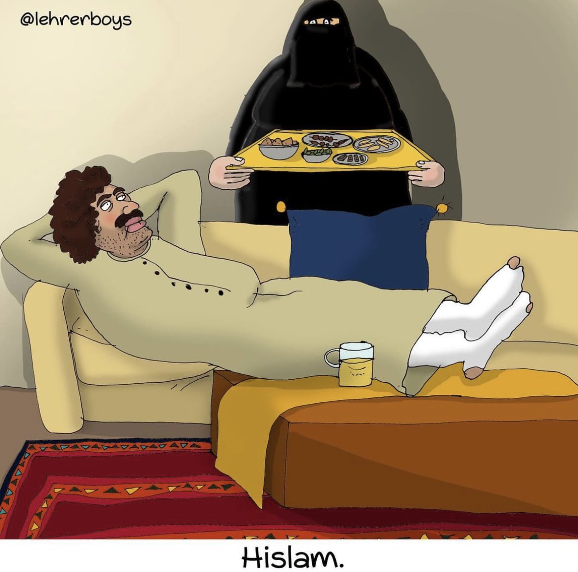 Hislam. For his pleasure.