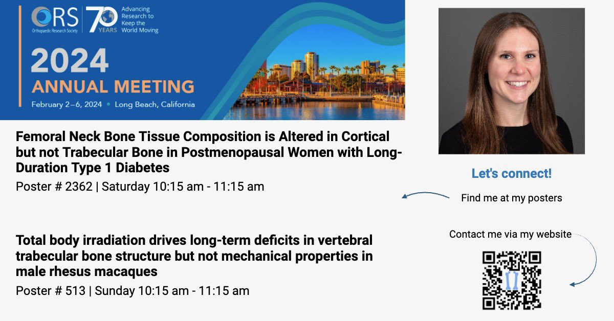 Shannon R. Emerzian, PhD (@sremerzianphd) on Twitter photo 📣Are you at #ORS2024 ?
Stop by our posters to chat about our recent work in #type1diabetes and #radiation in 🦴!
I may be quiet here, but we’ve been busy in the lab! 👩🏼🔬👩🏼💻
<a href="/MaryBouxsein/">Mary L. Bouxsein, PhD</a> <a href="/leftypaschalis/">Lefteris Paschalis</a> @SonjaJaegerx <a href="/JeffWilleyLab/">Jeff Willey</a> <a href="/JoslinDiabetes/">Joslin Diabetes Center</a> 📣Are you at #ORS2024 ?
Stop by our posters to chat about our recent work in #type1diabetes and #radiation in 🦴!
I may be quiet here, but we’ve been busy in the lab! 👩🏼🔬👩🏼💻
<a href="/MaryBouxsein/">Mary L. Bouxsein, PhD</a> <a href="/leftypaschalis/">Lefteris Paschalis</a> @SonjaJaegerx <a href="/JeffWilleyLab/">Jeff Willey</a> <a href="/JoslinDiabetes/">Joslin Diabetes Center</a>