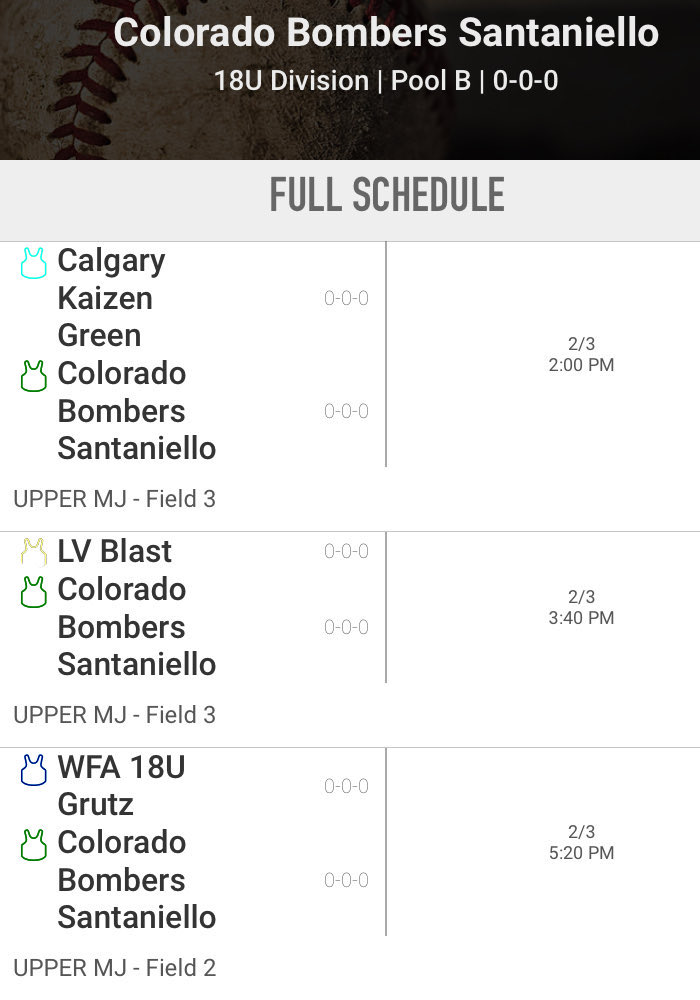 The Bombers are heading out to Vegas today and will be on the dirt in 28 hours! Here is our schedule and our GameChanger for those who want to follow: web.gc.com/teams/XlUguRbu…