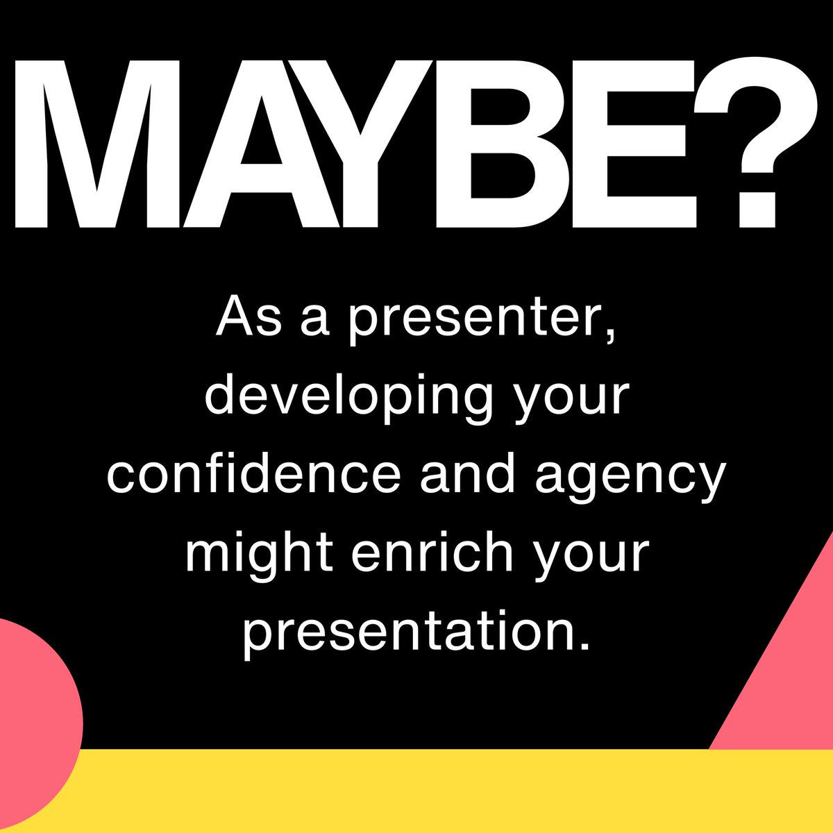 metonomy1's tweet photo. Let’s talk about #presentations 🗣️

Many people think that in order to be a good presenter that you have to be CHARISMATIC. In reality, as long as you prepare and try to connect with the audience, #skills such as #confidence and #agency can be further developed! https://t.co/CZzruxyHvN