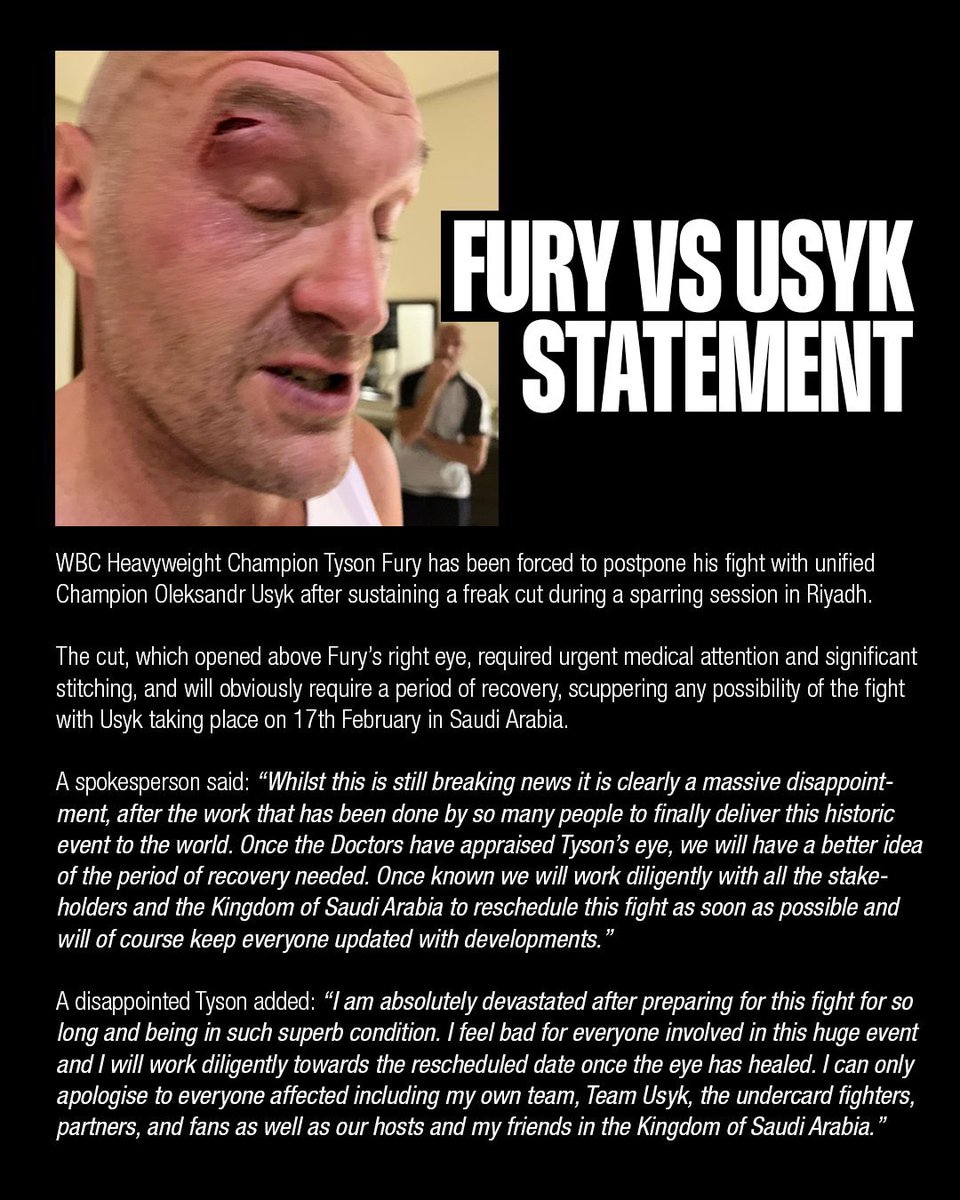 FURY VS USYK STATEMENT
