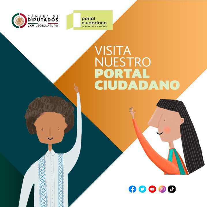 📲💻 Te invitamos a visitar nuestro Portal Ciudadano, disponible en español, náhuatl y maya. ¡Conoce cómo funciona la Cámara, así como las actividades culturales que tenemos para ti! 👉🏼 portalciudadano.diputados.gob.mx