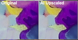 LazySyndicate's tweet photo. @bluelefant2 Possibly use an AI image upscaler such as https://t.co/2PM1lVQsJv for example. Then run it to your local print shop (sometimes office supply stores) and frame it if you wish https://t.co/EI1wg5lmjB