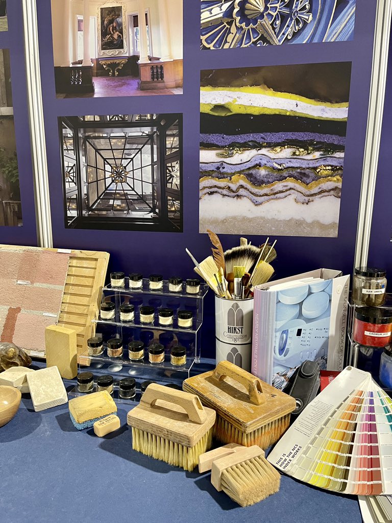 Thank you to everyone who stopped by our stand (B5) at #listedpropertyshow #londonolympia today. come &amp; say hello 👋 if you’re visiting 2morro. #conservation #analysis #surveys #restoration #paintresearch #stone #plaster #applieddecoration #gilding #listedproperty #architecture