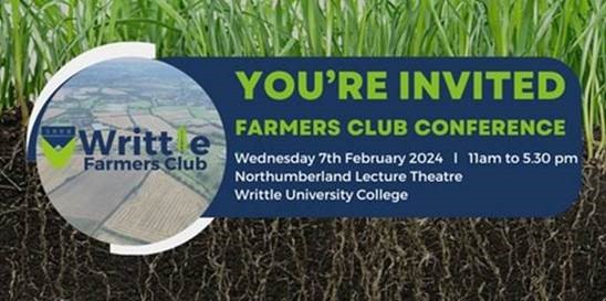 Places still available for Writtle Farmers Club Conference this Wednesday 7th Feb 11am to 5.30pm @WrittleOfficial writtle.ac.uk/Farmers-Club