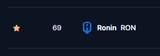FarmerNash_'s tweet photo. So $RON is currently the 69th largest cryptocurrency! https://t.co/B9BigG94Br