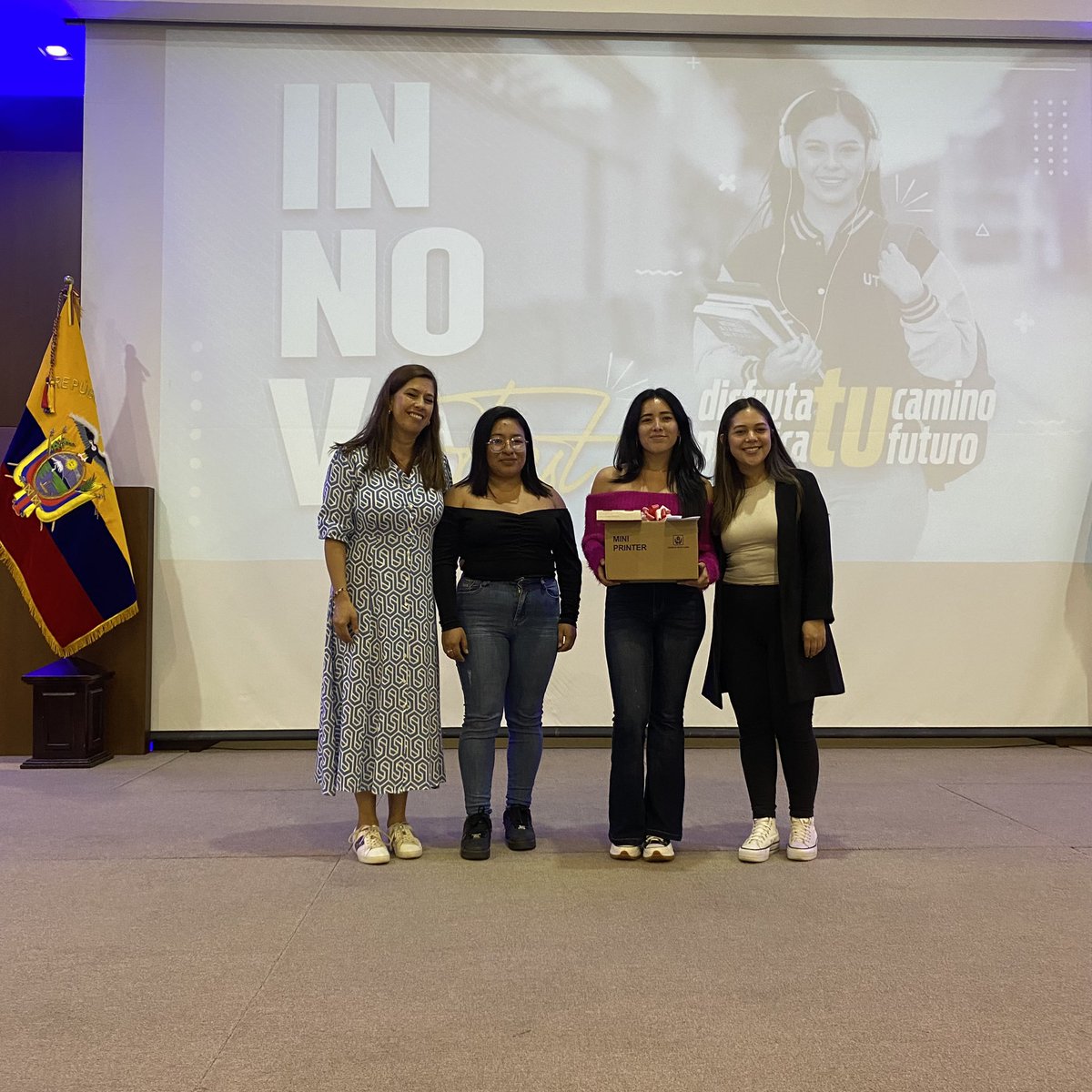 utpl's tweet photo. ¡Felicitamos a los ganadores del #InnovaFestUTPL !💡 👏
En sus diferentes categorías ⤵️
🟡 Categoría Alimentos: Gomitas energizantes de cafeína
🟡 Categoría Ambiental: Ropa biodegradable
🟡 Categoría Banca y Finanzas: Chat Olaf https://t.co/cXmUt9p3vF