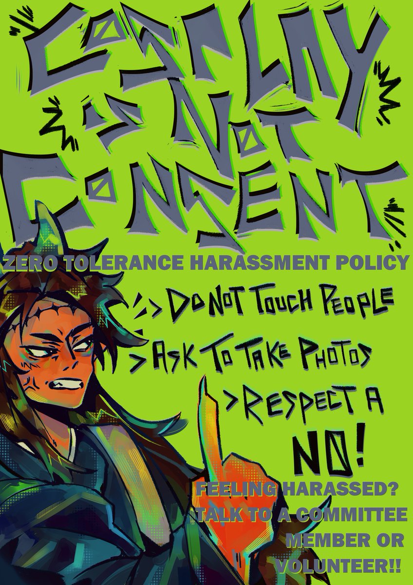Akumakon's tweet photo. Hello everyone,

As we approach the weekend of Akumakon, we want to remind everyone that cosplay is NOT consent! We want to make Akumakon as safe as possible for all cosplayers and guests so if you feel like someone is acting inappropriate towards you, please tell a staff member! https://t.co/ers2liTMhp