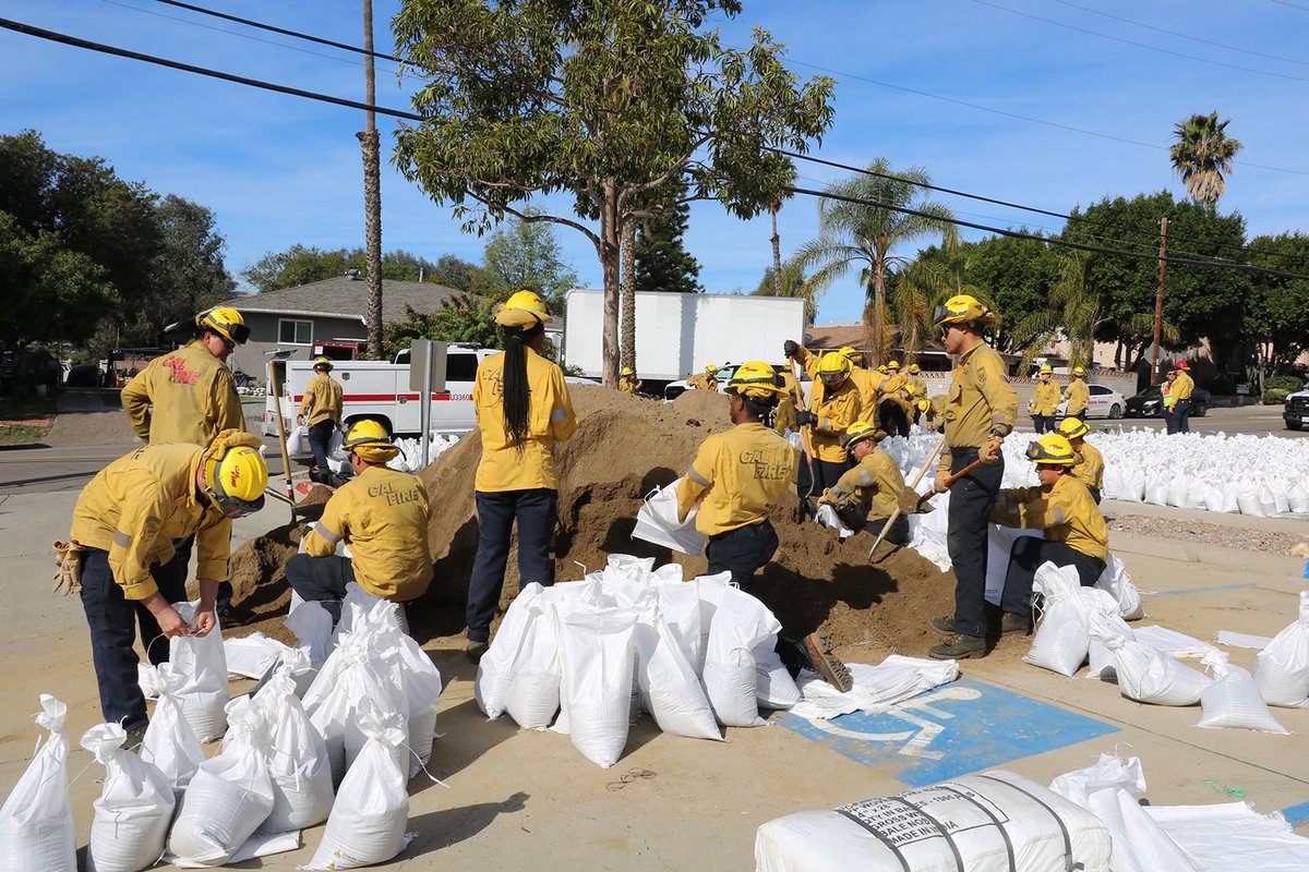 The County is distributing sandbags and sand through @calfiresandiego /County Fire stations and at 2 pop-up locations at San Miguel Fire Stations 15 and 16.