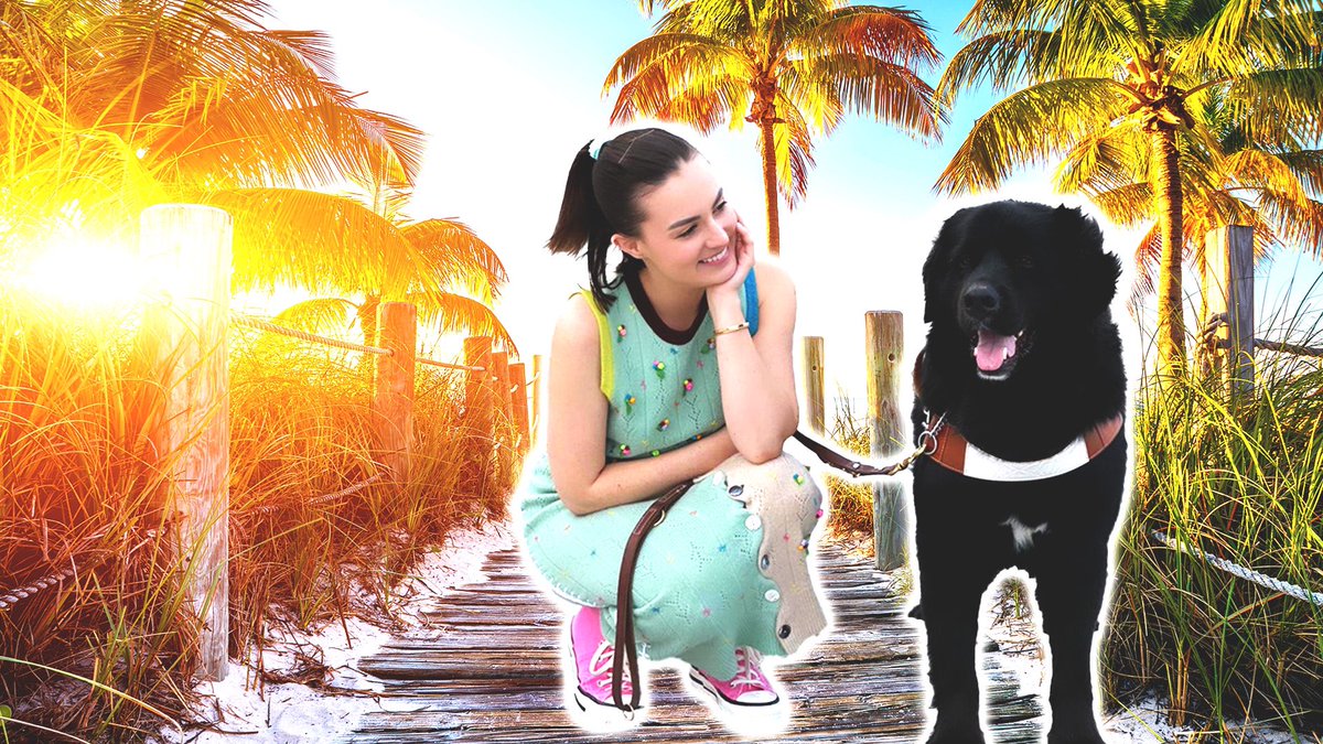 MollyBOfficial's tweet photo. My guide dog and I went to Florida for a speaking engagement but decided to extend our stay for a little fun in the sun! Watch our adventures now: https://t.co/ezFONgZWb6 https://t.co/BZ1UYQhTPS