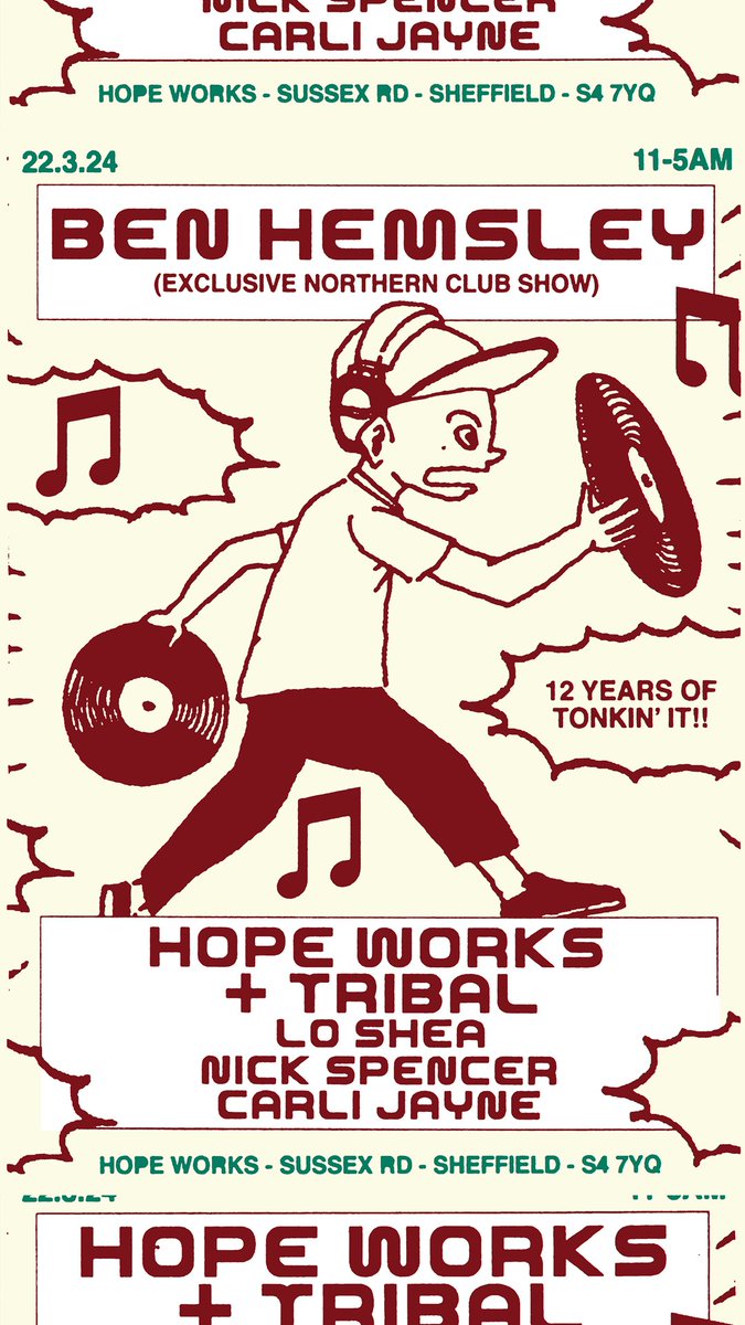 Hope Works (@hopeworkssheff) on Twitter photo We are absolutely buzzed beyond belief to be announcing this! The one and only <a href="/benhemsley/">Ben Hemsley</a> is coming to Hope Works for an exclusive northern
club show! Presale here - ra.co/pre/1856621 get on it!!! We are absolutely buzzed beyond belief to be announcing this! The one and only <a href="/benhemsley/">Ben Hemsley</a> is coming to Hope Works for an exclusive northern
club show! Presale here - ra.co/pre/1856621 get on it!!!