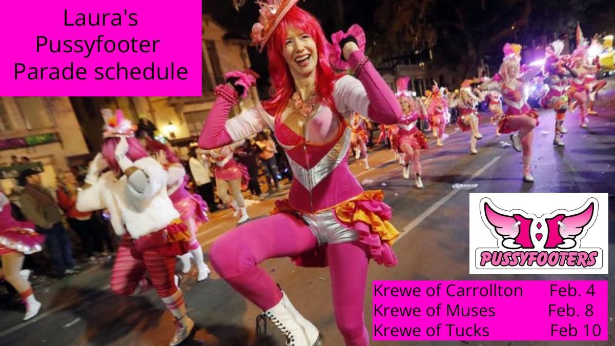 KnowSmallParts's tweet photo. Catch me dancing with my #Pussyfooters sisters! #MardiGrasParade Schedule: @KreweCarrollton #100years #100yearanniversary #KreweofMuses @KreweofTucks #CarrolltonParade #MusesParade #MusesKrewe #KreweCarrollton #KreweofCarrollton #KreweofTucks #TucksKrewe #TucksParade @Blushball https://t.co/JTqgVmtky6