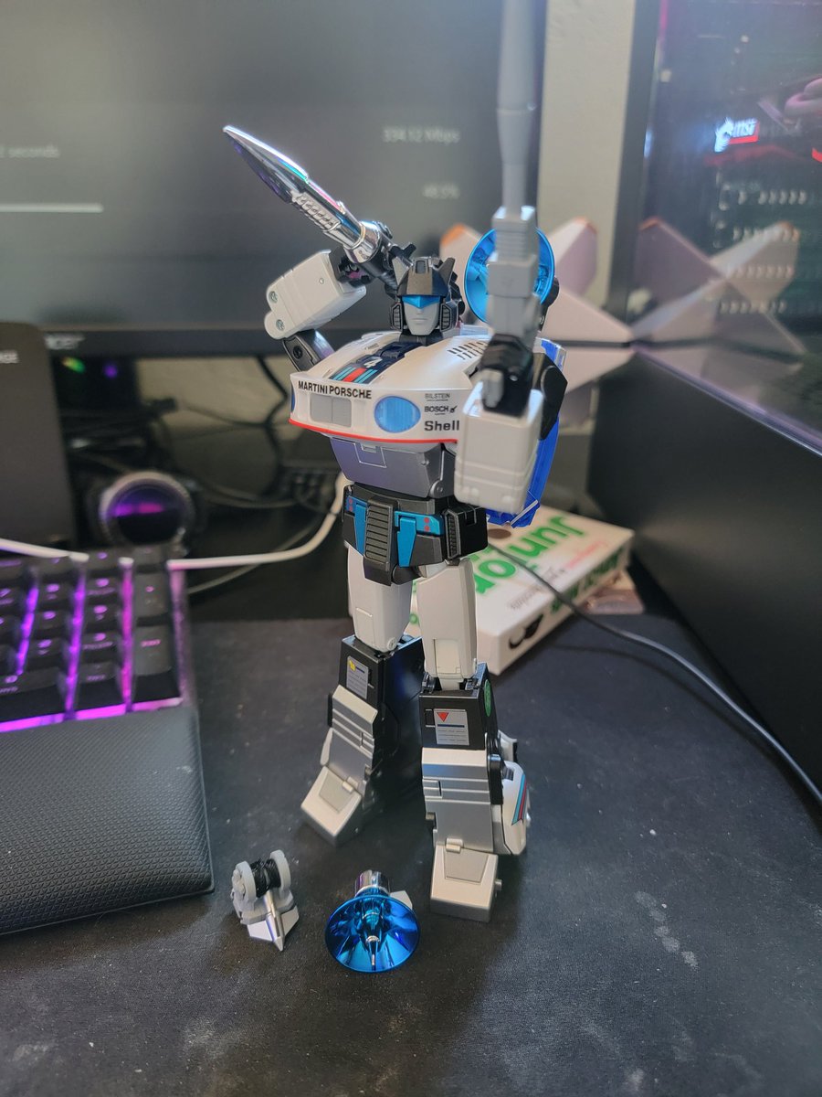 AlphaNine2's tweet image. Jazz came in! He was so unexpected that he haulted my fun on #BaldursGate3 for at least an hour. What an amazing figure! #transformers