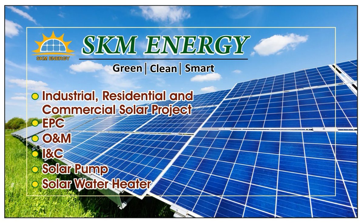 SKMENERGY's tweet photo. We Install solar panels in industrial, commercial and domestic Field https://t.co/mrWnb0KkhF