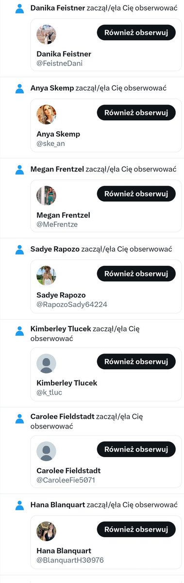 jacekto's tweet photo. Jakiś wysyp dziwnych obserwujących mój profil kont 🫣😱 wyglądają na fake'i (zero postów). Ktoś ma jakiś pomysł jak to zatrzymać ❓️ https://t.co/LqkRtR1eNo