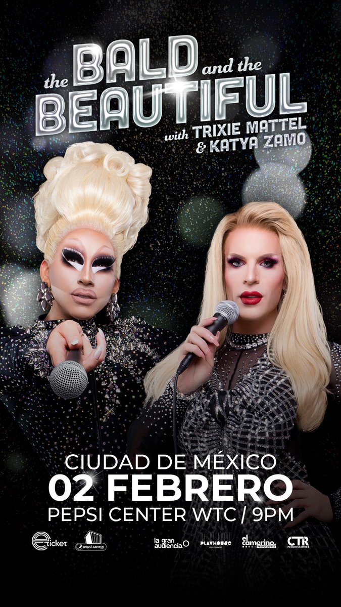 ¡Bichotas! 🌟 💜Hoy, en el Pepsi Center, estarán The Bald and The Beautiful con <a href="/trixiemattel/">Trixie Mattel™</a> y @Katya_Zamo🎉 Compra tus boletos en el siguiente enlace y no te pierdas este espectáculo que estará ¡increíble! 🌈 @lagranaudiencia <a href="/conrespeto_tv/">Con Todo Respeto</a> <a href="/PlayHouseMex/">PlayHouse Entertainment</a> eticket.mx/masinformacion…