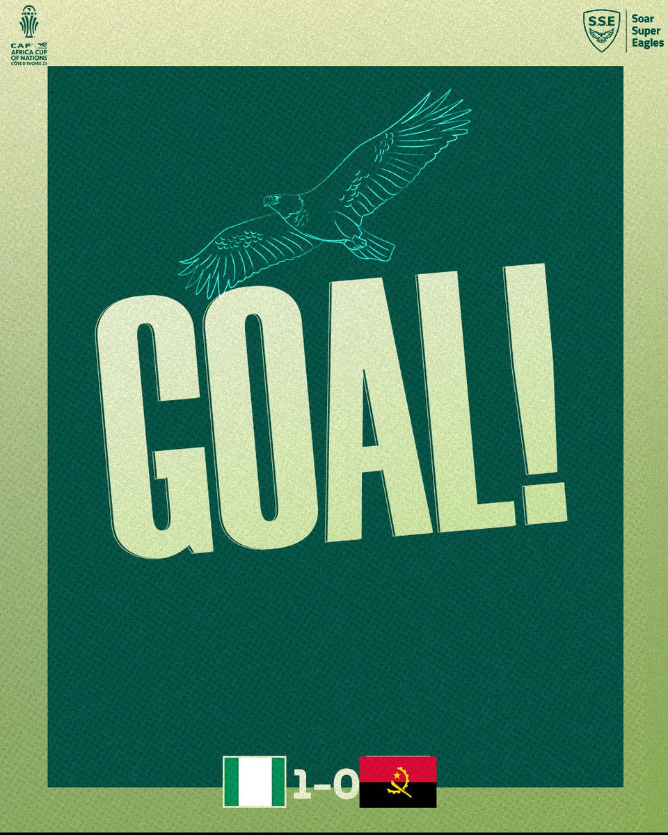 Tomaldo06's tweet photo. Solid game @NGSuperEagles 

The real spelling of @Alookman_ is L⚽️⚽️kman!

Soar Eagles, soar 🦅 🇳🇬 

#NGAANG | #AFCON2023 https://t.co/Ihri9nF13l
