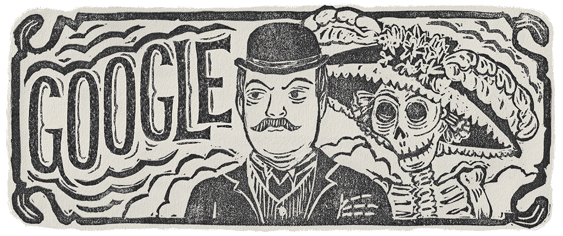 🇲🇽Hoy celebramos a José Guadalupe Posada, considerado uno de los artistas gráficos más influyentes de México.❤️

La obra de arte del #GoogleDoodle está inspirada en sus esqueletos.💀 Conoce más: goo.gle/42sbCAw