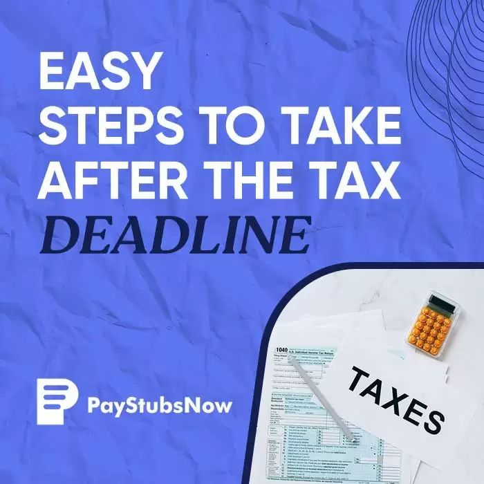 Paystubsnow's tweet image. Tax deadline slipped by? 🏃‍♂️💨 

Catch up with these simple steps from our latest blog. 

Stay financially savvy even after the deadline. bit.ly/3vByu4B 

#LateTaxFiling #FinanceTips 📊