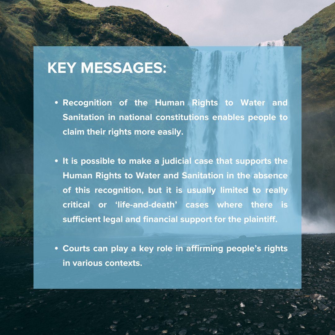 Are the #humanrights to #water and #sanitation protected by #judiciallaw?  

HR2W just released a Policy Brief with case studies that show how countries have addressed violations of the human right to water and sanitation.

Read more here: humanright2water.org/blog/2024/02/0…