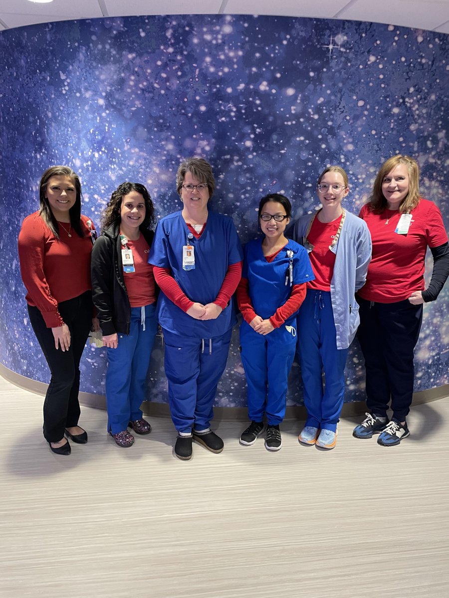 childrensmn's tweet photo. Our #kidexperts in the CVICU and Children’s Heart Clinic are going red in honor of our heart patients for #WearRedDay!❤️ About one in every 100 babies is born with a congenital heart defect.
#HeartMonth #OurHearts #1in100 #CHDAwareness https://t.co/2puJCrm8QU