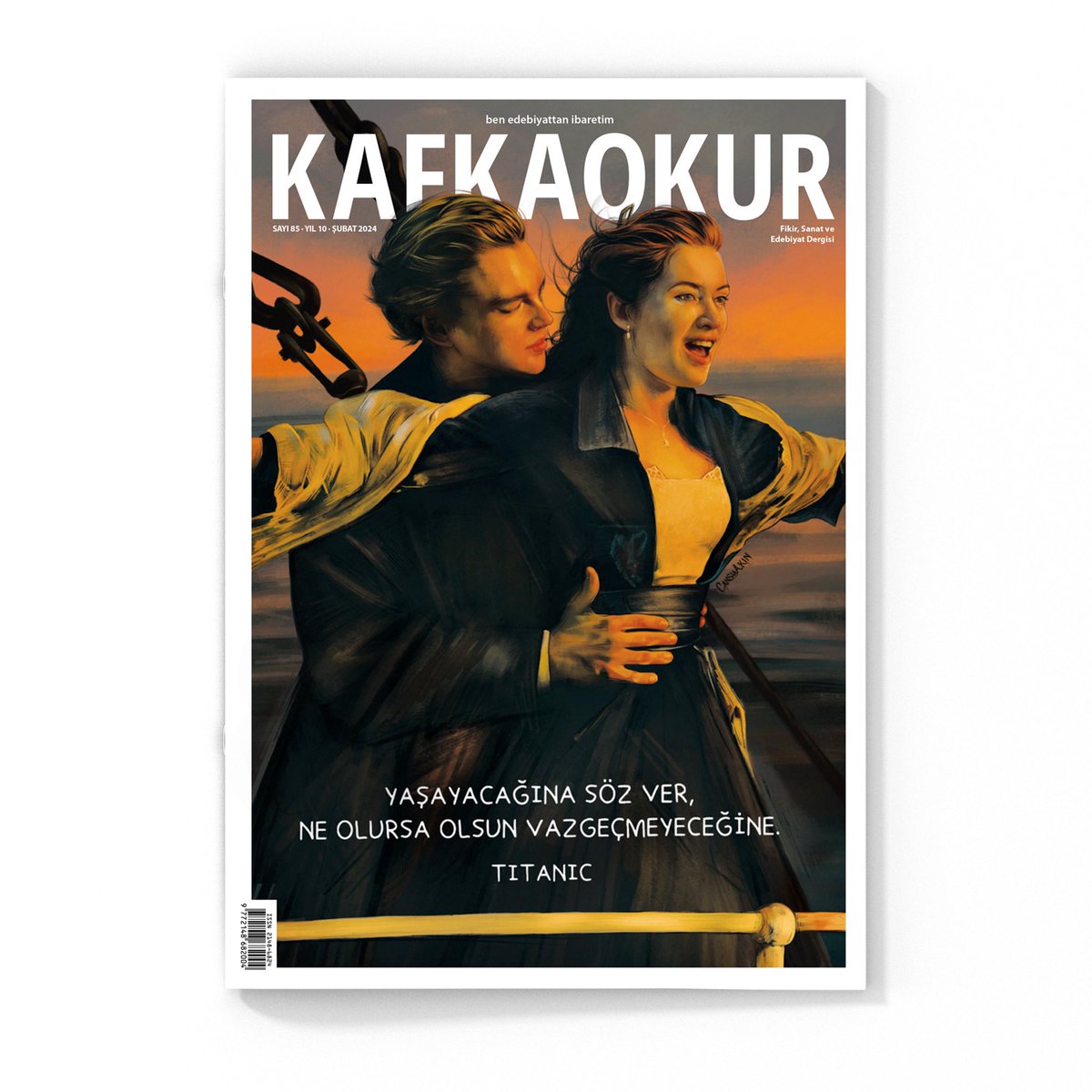 “Yaşayacağına söz ver, ne olursa olsun vazgeçmeyeceğine.” — Titanic (1997) KAFKAOKUR çıktı! Yarından itibaren D&R, Carrefour, Migros, Dost Kitabevi ile dergi ve gazete satan her yerde. #kafkaokur #titanic #avatar #jamescameron ✍️ @cansuaknd