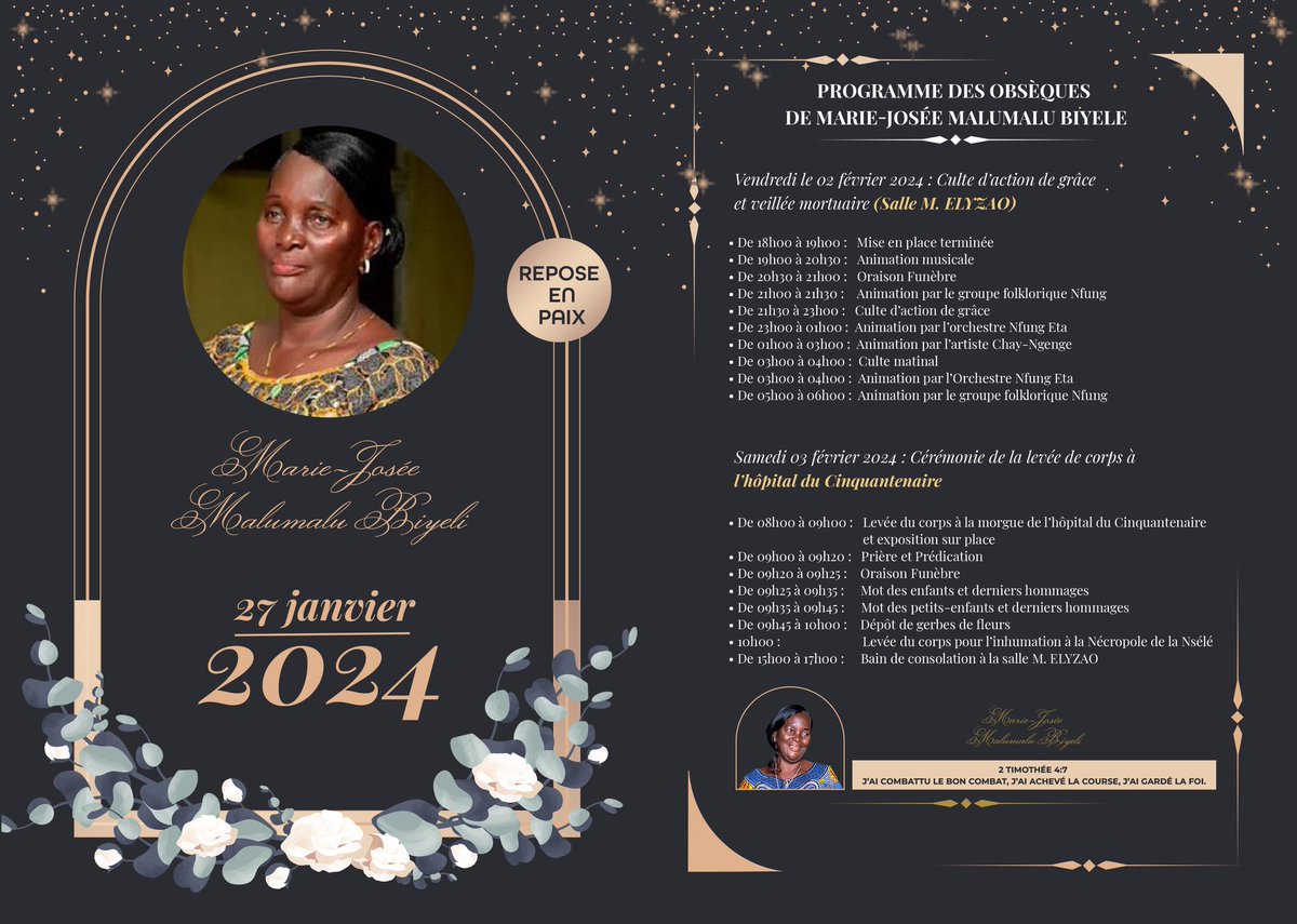 Adieu maman, mère Double ! Repose en paix!