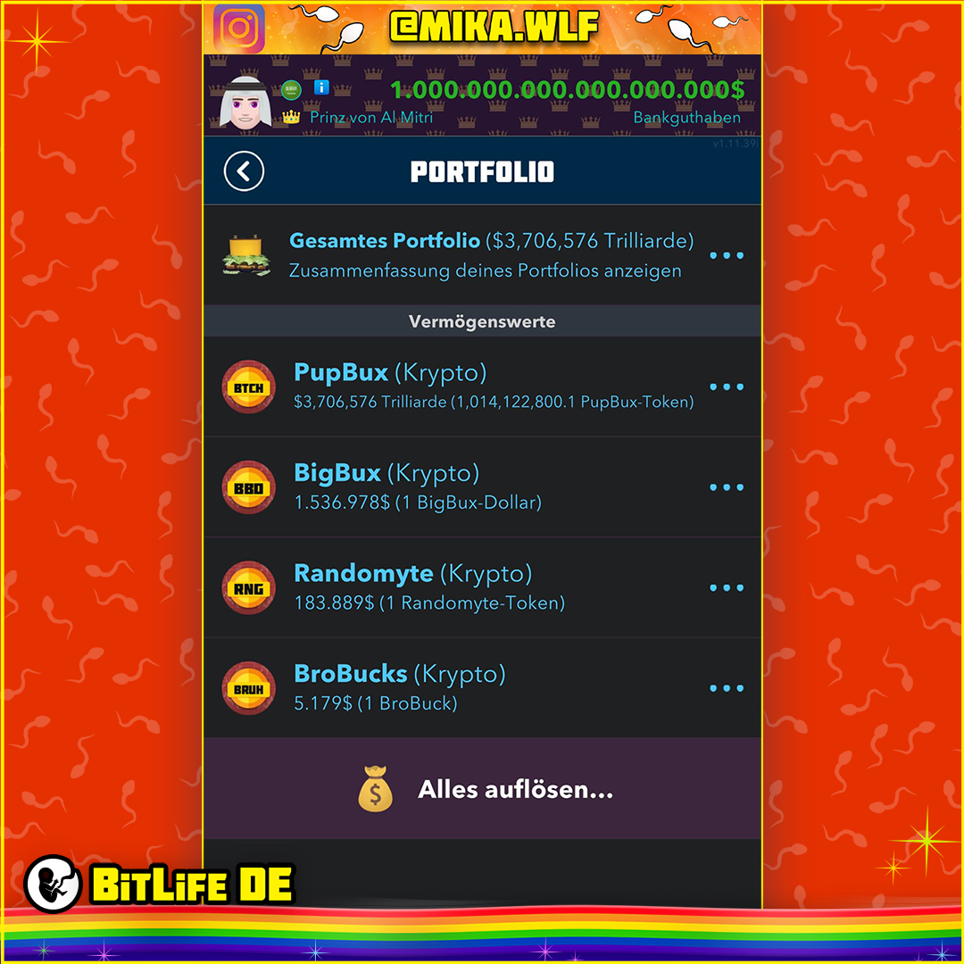 BitLife_DE's tweet photo. Der finanzielle Endboss und sein Krypto Portfolio. Er ist so reich, man sieht seinen Namen vor lauter Nullen nicht mehr. Er selbst hat ihn sicherlich auch schon vergessen.
#BitLifeDE #crypto #reich #geld https://t.co/MxpNnuedXU