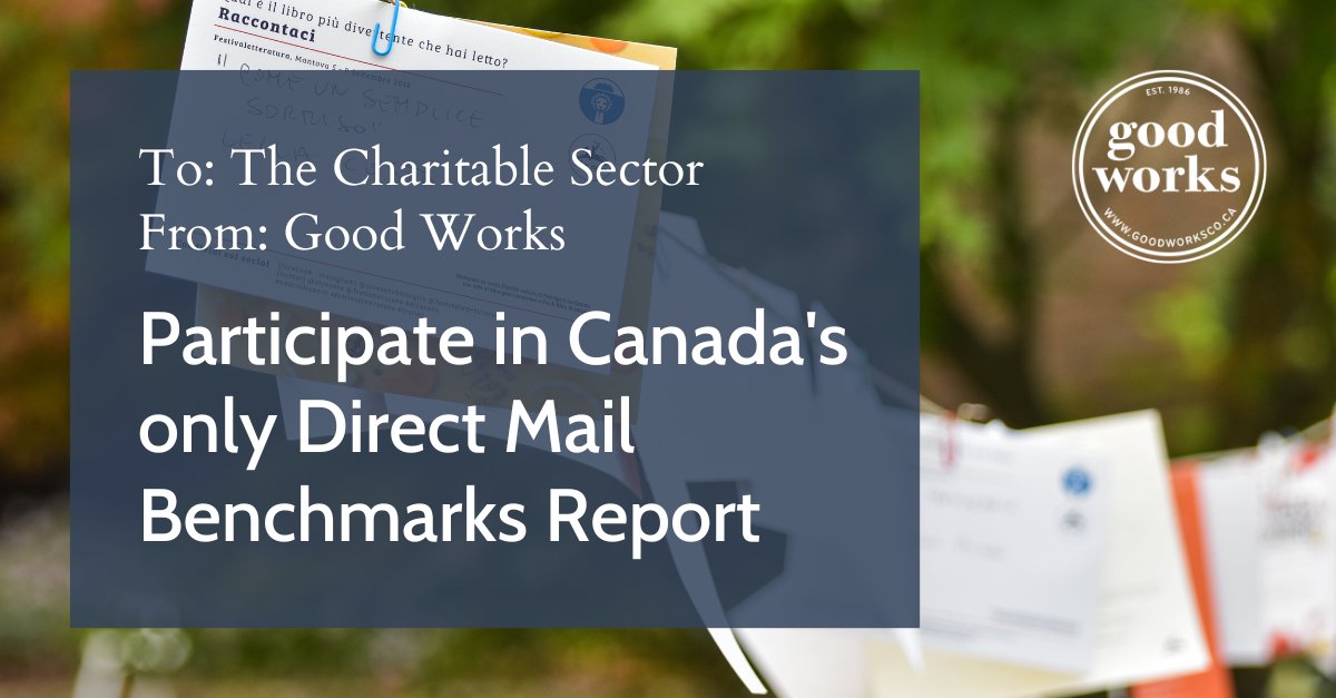 Want to be a part of Canada’s only #DirectMail benchmarks report? Sign-up to get all the details on how you can participate (and get your own charity’s benchmark report as a thank-you)! forms.gle/y1MdPYFM8hSvvv…