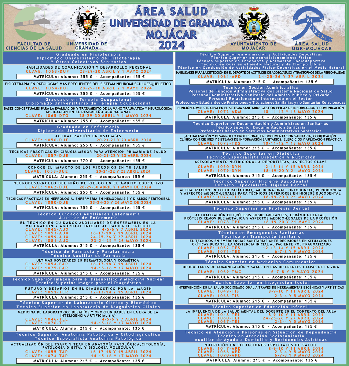 Ya lo tenemos!!! CARTEL informativo cursos Primavera 2024!
ahora toca echar un vistazo, reservar...y esperar a que llegue el día!
Compartid para que todo el mundo lo vea, gracias!