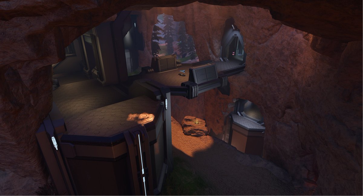 samuel52h's tweet photo. Hey everyone, I have finished my new BTB map, Dawnbreaker! It is an asymmetrical map that supports One-Flag CTF, Total Control, Slayer, and Firefight KOTH! 

Bookmark here: https://t.co/y7jN6rdlLp

#forge #HaloInfinite https://t.co/53MnDNGBkB