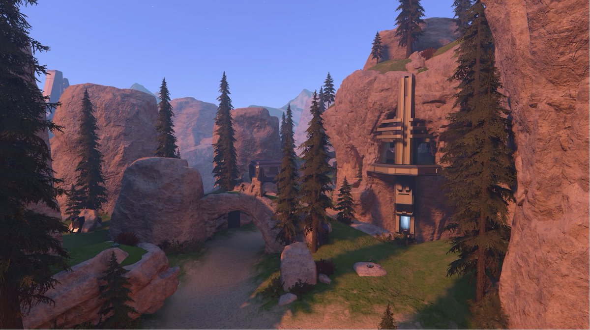 samuel52h's tweet photo. Hey everyone, I have finished my new BTB map, Dawnbreaker! It is an asymmetrical map that supports One-Flag CTF, Total Control, Slayer, and Firefight KOTH! 

Bookmark here: https://t.co/y7jN6rdlLp

#forge #HaloInfinite https://t.co/53MnDNGBkB