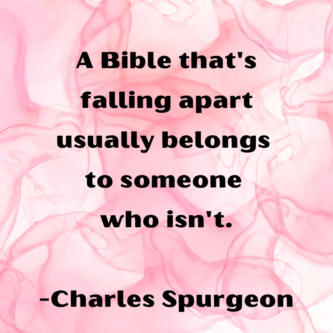 _kingdomthreads's tweet image. A Bible that’s falling apart usually belongs to someone who isn’t.
-Charles Spurgeon

#biblereading #charlesspurgeon #christianquotesdaily