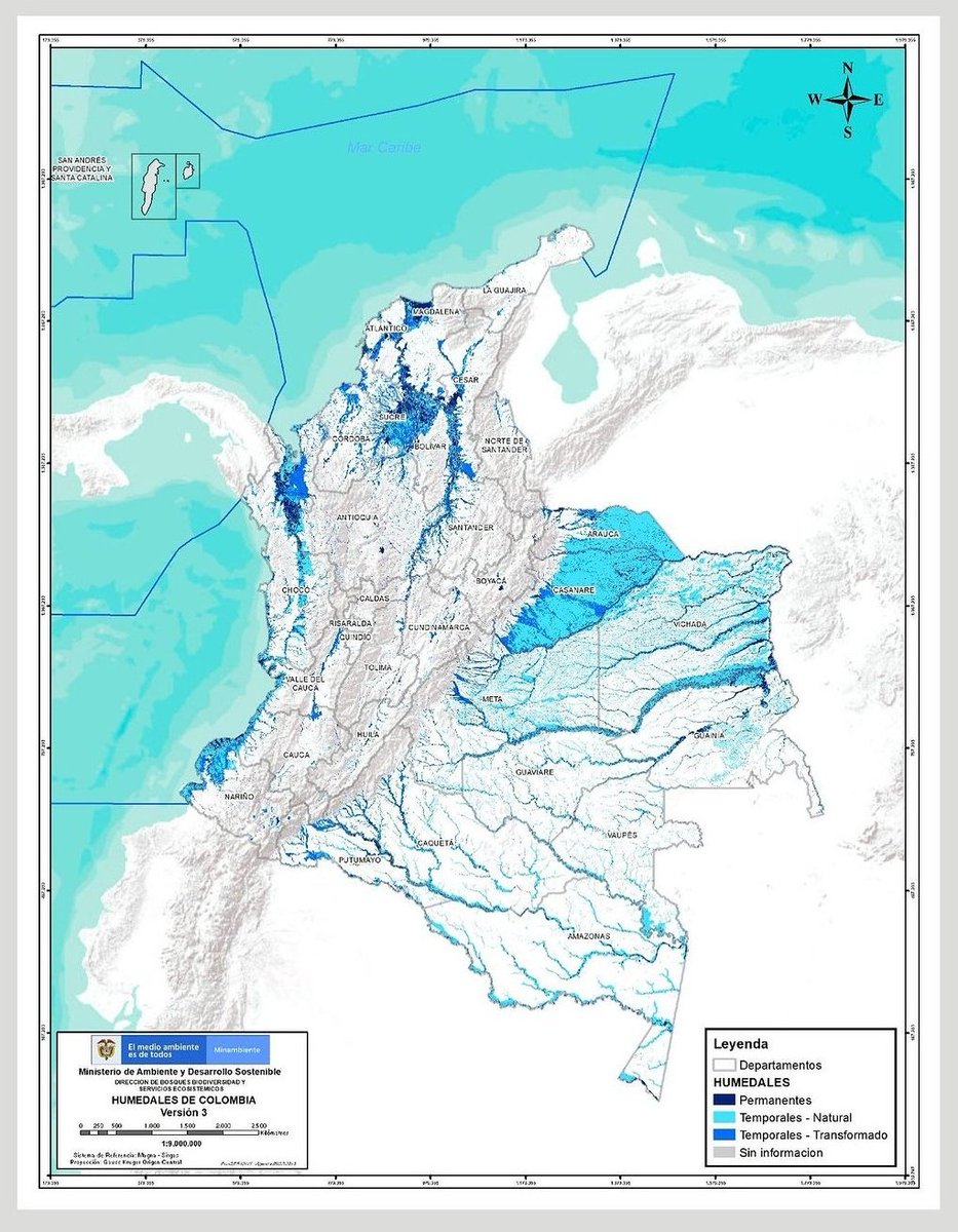 Conoce el mapa de los humedales de Colombia 🇨🇴
Toda una belleza, en este día tan especial #DíaMundialDeLosHumedales
Los humedales son ecosistemas en los que el agua es el principal factor que controla el entorno y la vida vegetal y animal asociada al mismo.
#EpiMap #EpiSIG